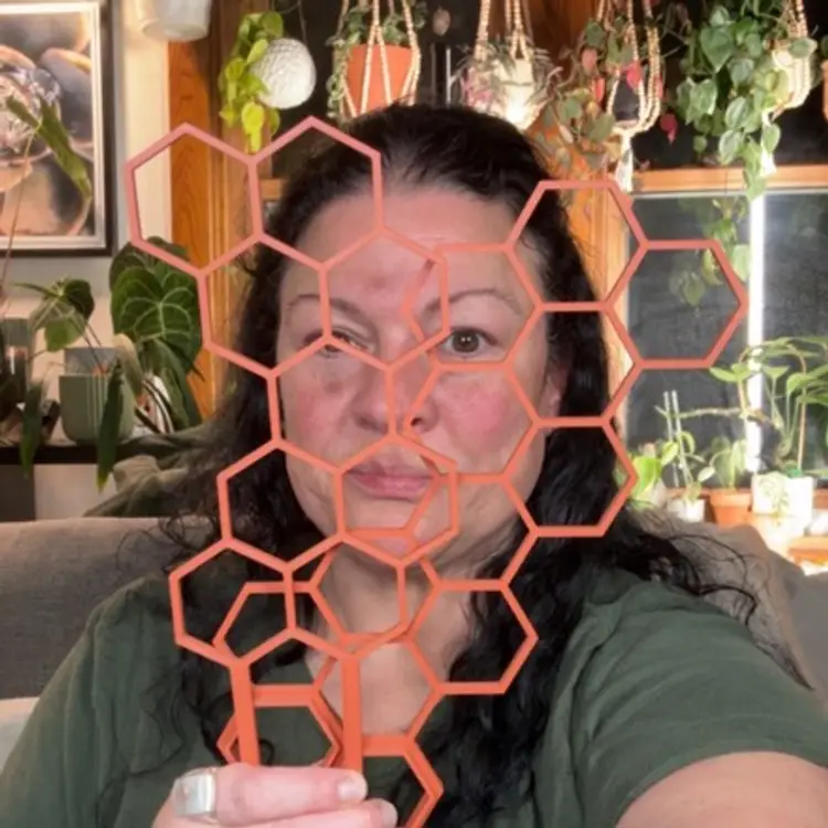 Modular Honeycomb Trellis - Matte Rust