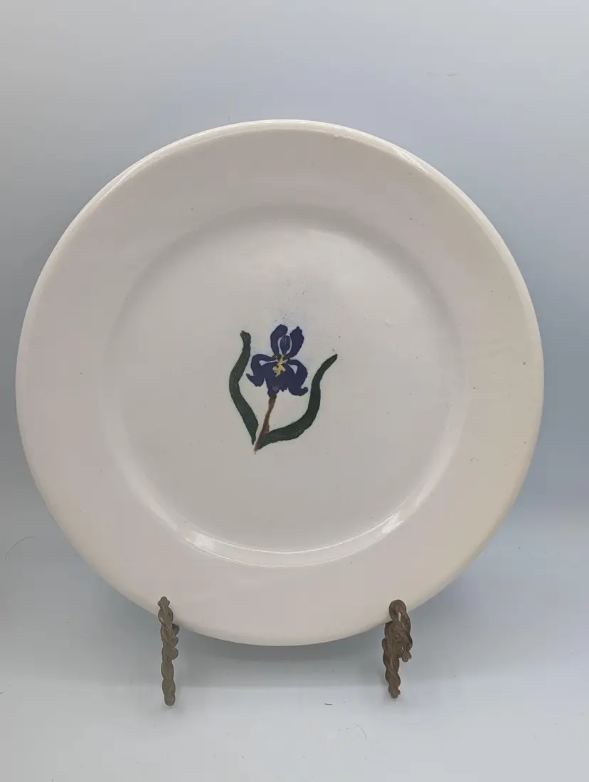 Vintage 2003 DOVER POTTERY Plate, Clay, 10.75” Diameter NC Seagrove Pottery