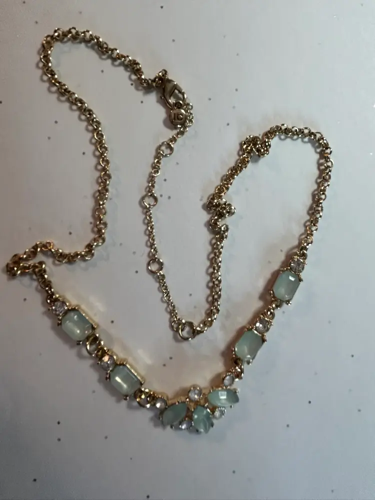 Beautiful Icy Blue Gem Necklace Marked Liz Claiborne