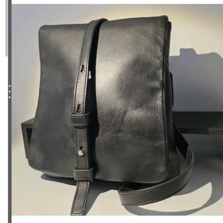 COACH Vintage Black Leather Crossbody Shoulder Bag #9473 Adj. Strap w/ Hangtag