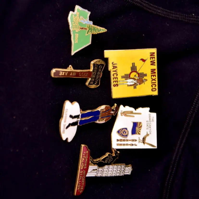 Vintage Western States Jaycees State Pins New Mexico Arizona Lot of 6