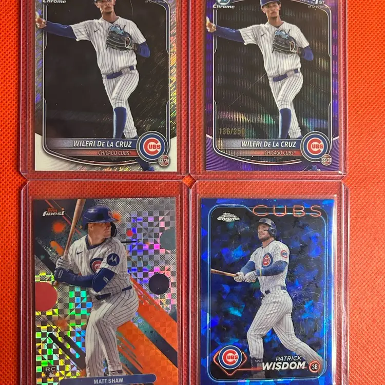 Cubs Team Lot - De La Cruz, Shaw, Wisdom (#, Parallels, RC)