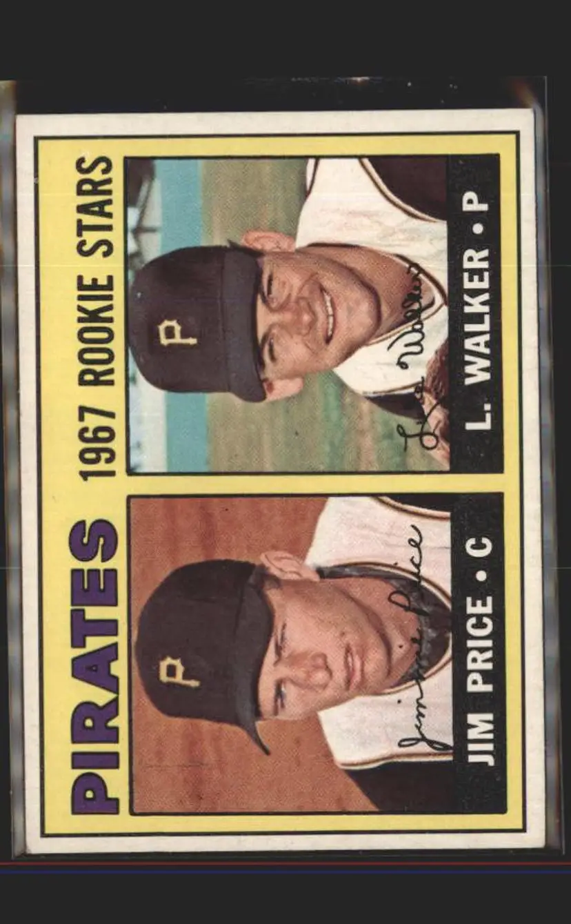 1967 Topps #123 Pirates 1967 Rookie Stars (Jim Price / Luke Walker) - (137) - Pittsburgh Pirates