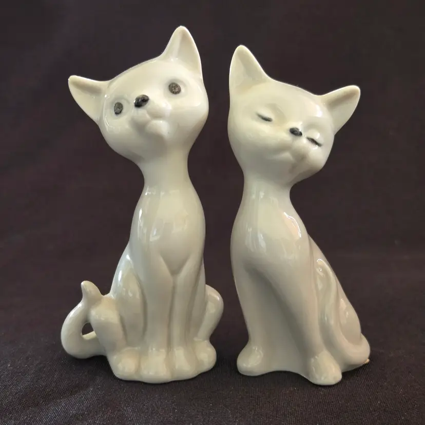 Otagiri Siamese Cat Figurines Set of 2 Mid Century Made In Japan by OMC 1950's Vintage