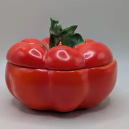 Royal Bayreuth Porcelain Covered Tomato Sugar Trinket Dish Hand Painted Whimsy