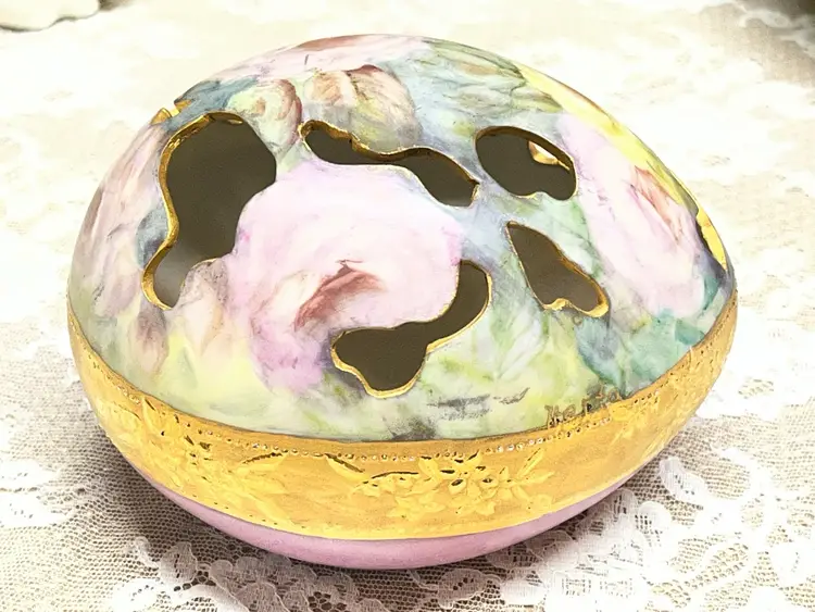 Hand- Painted Porcelain Egg