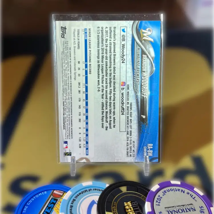 Brandon Woodruff 2018 Topps Chrome Auto Milwaukee Brewers