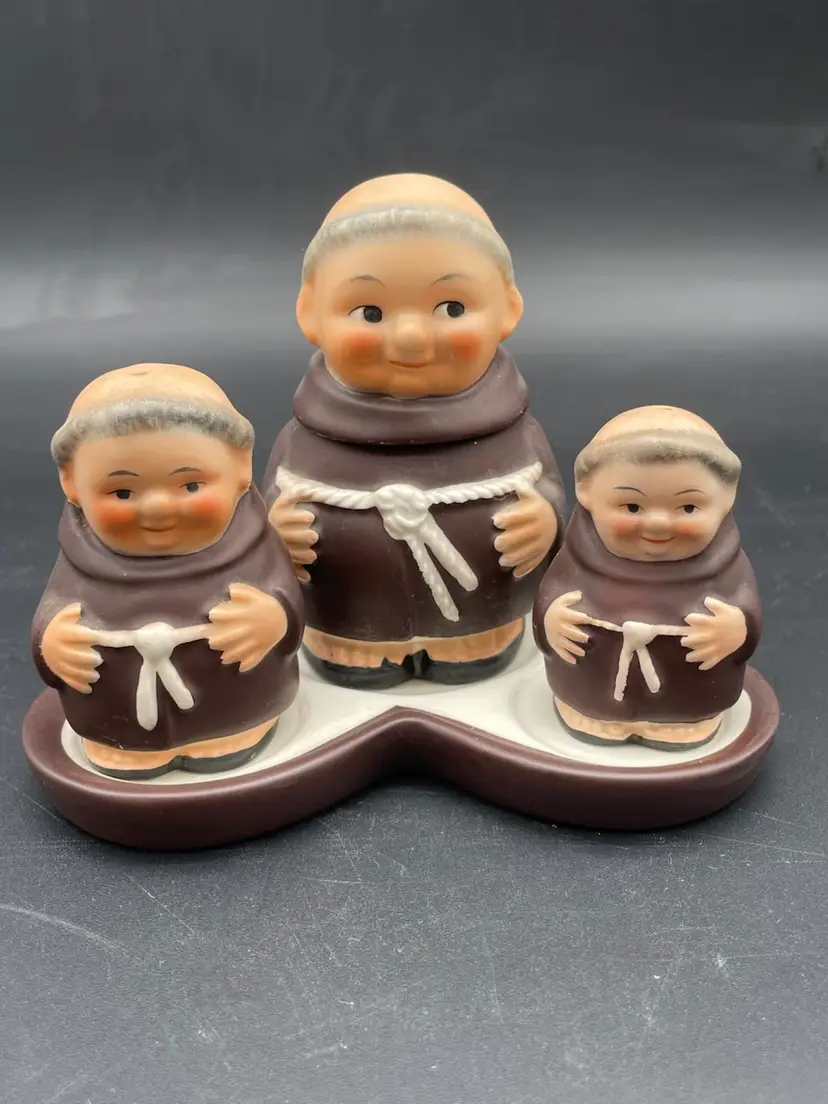 Vintage 1960’s Goebel W Germany Friar Tuck Condiment Set