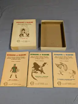 Original Dungeons & Dragons 3-Volume Set TSR White Box D&D