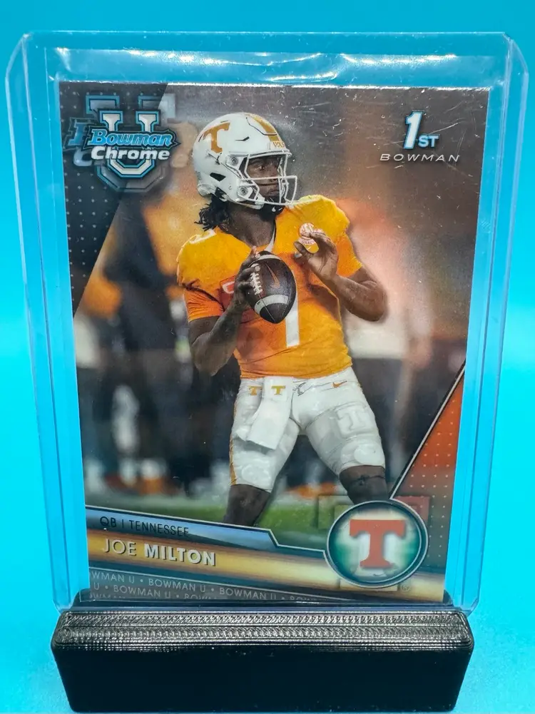 Joe Milton 1st Bowman Chrome U New England Patriots