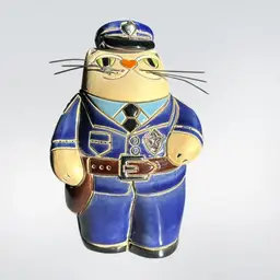 Vintage 1994 Olga Artesania Rinconada Police Cat