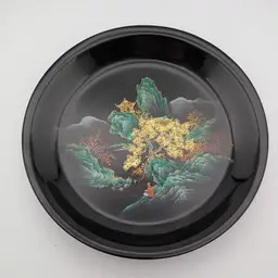 3 Vintage laquerware plates