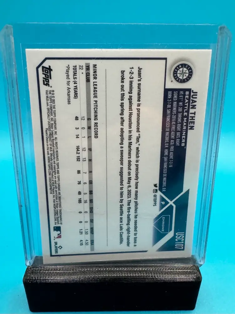 Juan Then Topps Chrome Update Prism Refractor RC Seattle Mariners