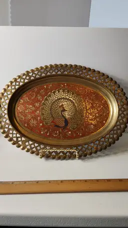 Brass Peacock Tray