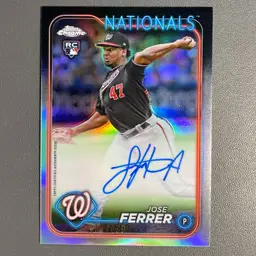 Jose Ferrer (Washington Nationals -> Seattle Mariners) 2024 Topps Chrome Rookie Auto Refractor /499