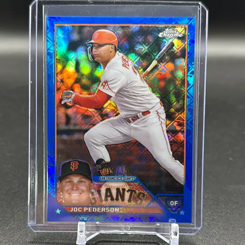 Joc Pederson 2023 Topps Chrome Logofractor Blue /150 San Francisco Giants