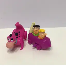 Vtg 2000 Burger King Kids Meal Flintstone Toys Lot Of 2