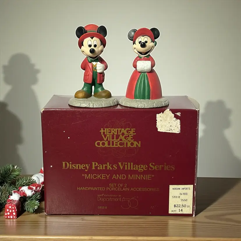 Vintage Dept 56 Heritage Collection Disney Parks Village Mickey & Minnie Mouse