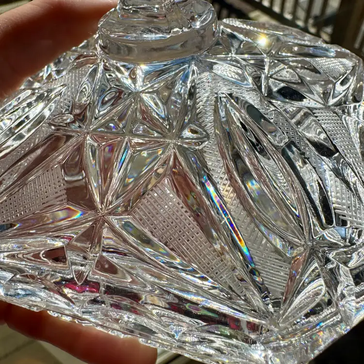 Cut Lead Crystal Covered Dish
