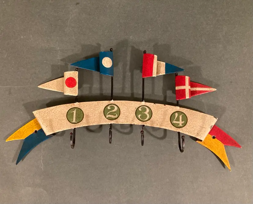 Metal Signal Flag Wall Hooks Sailing Nautical Decor 