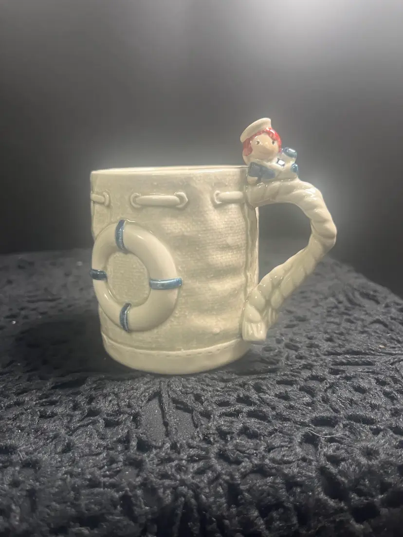 Vintage, 1977, Enesco Nautical Sailor Boy Mug.