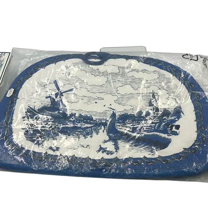 Tea Cozy Teapot Warmer Dutch Windmill New In Package Vintage 13”x 9” Flat