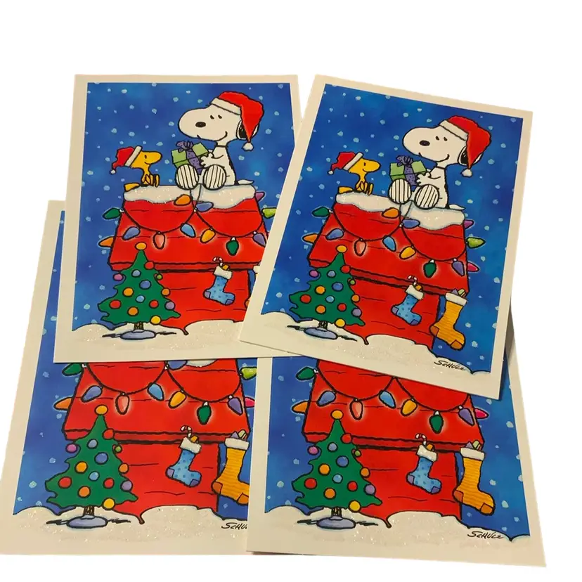 Vintage Lot Of 4 Hallmark
PEANUTS 🥜 Dy ScHUZz TM
Copyright © 2007 by United Feature Syndicate, Inc. All Rights Reserved. PEANUTS is a registered trademark of United Feature Syndicate, Inc.
PXX 111 K HALLMARK CARDS, INC. MADE IN U.S.A. Hallmark.com