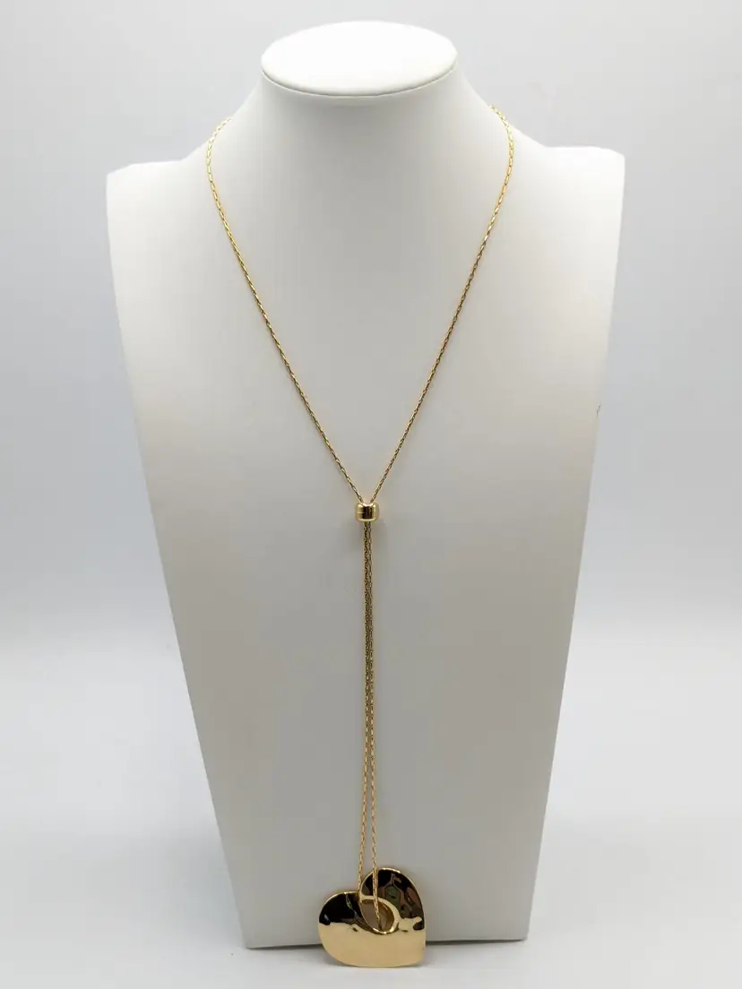 Lauren Conrad Heart Pendant Necklace Gold Tone Jewelry