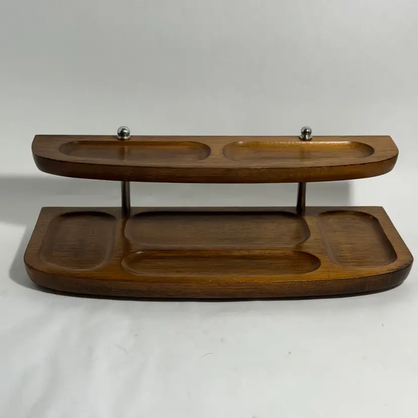Wooden Two Tier Caddy Taiwan 3.5” Tall
