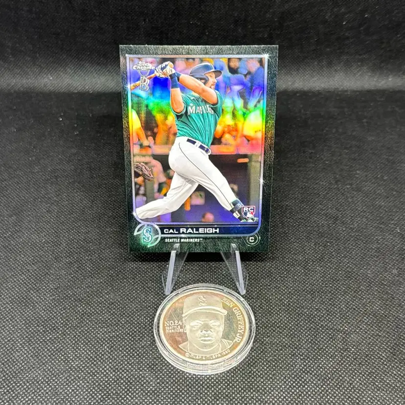 2022 Topps Chrome Ben Baller Cal Raleigh RC Seattle Mariners