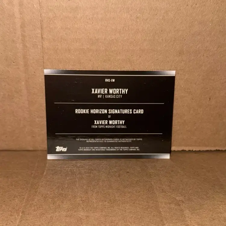 2024 Topps Midnight Xavier Worthy Rookie Horizon Auto RC
