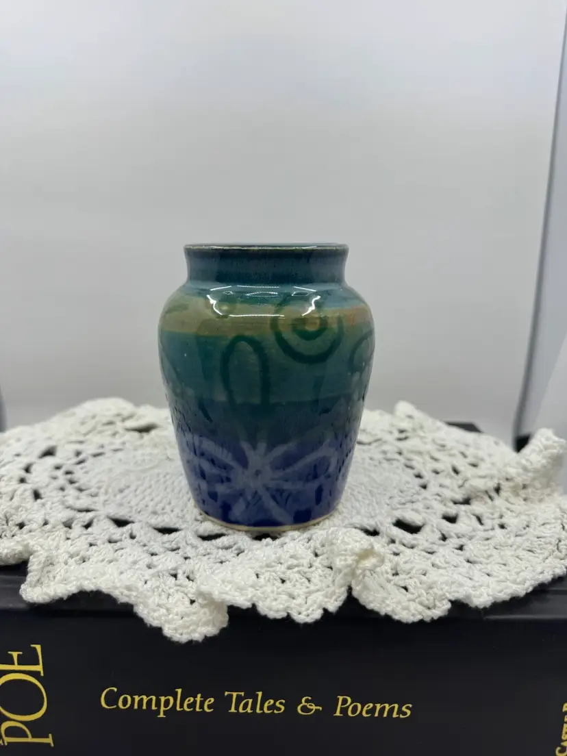 Studio Vessel With Flowers, 4”