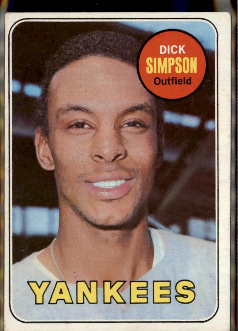 1969 Topps #608 Dick Simpson - (pk3) - New York Yankees