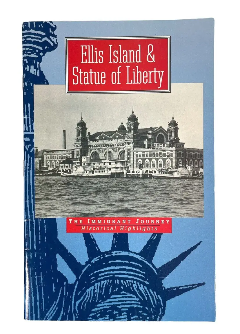 Ellis Island & Statue of Liberty Official Brochure Book Vintage NY 1993 Tourist