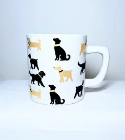 Dog Silhouette Coffee Cup Threshold Coffee Mug w/Different Lab Silhouette Poses