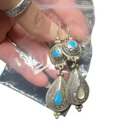 Silverplated Dangle Earrings As Is