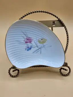 R. Thomas Asymmetrical Floral Ribbed 4.75" Trinket Dish, Germany