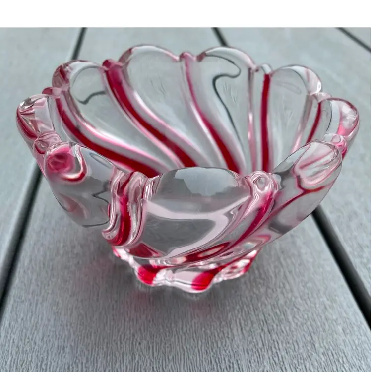MIKASA “PEPPERMINT SWIRL” CANDY BOWL OR VOTIVE CANDLE HOLDER
