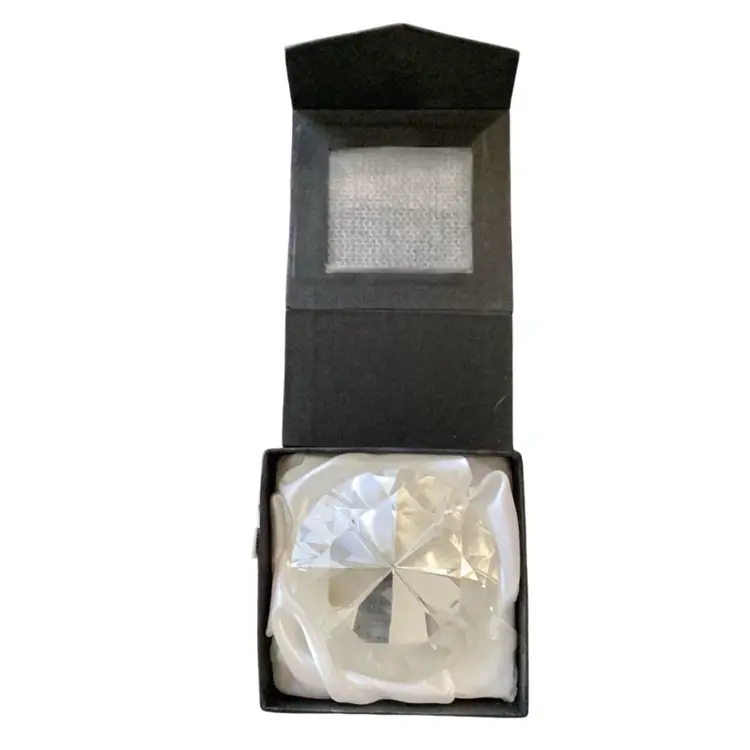 Vintage Rosenthal Crystal Diamond Paperweight Boxed