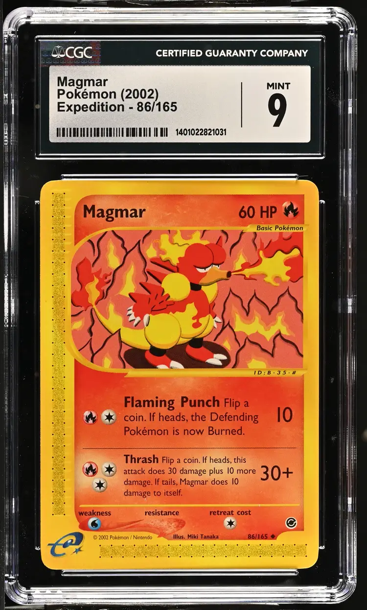 Magmar Expedition  Uncommon CGC 9 Pokemon 2002 English