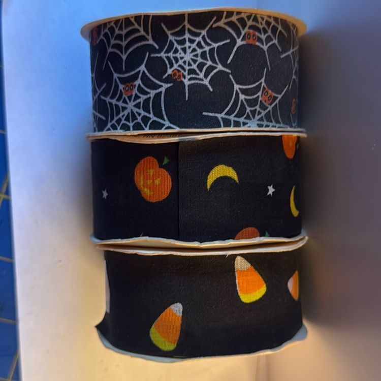 Vintage Halloween Fabric Ribbon.