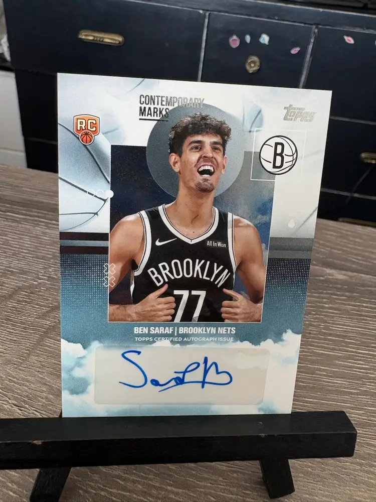 Ben Saraf 2025-26 Topps Contemporary Marks RC Rookie Auto Autograph NBA Basketball Card Brooklyn Nets (A2)
