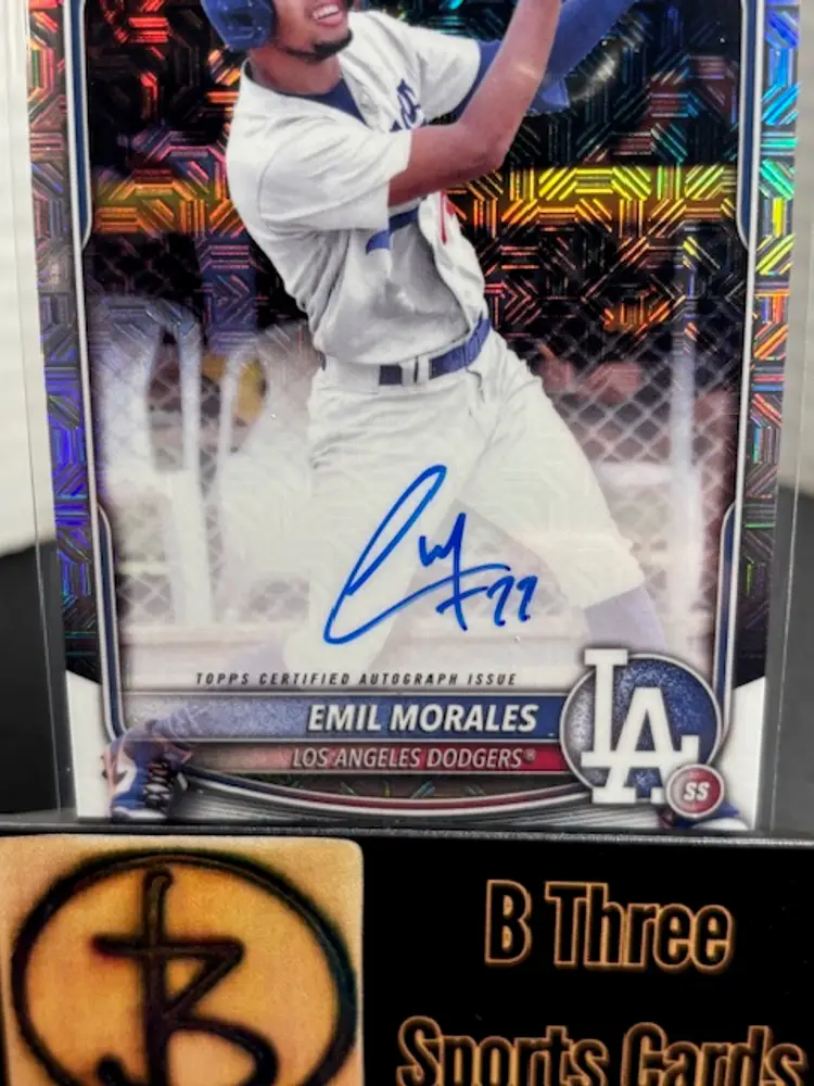 EMIL MORALES 2025 Bowman Chrome Mega Mojo Auto Los Angeles Dodgers A1321