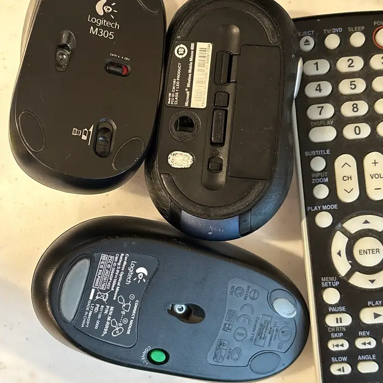 Computer Mice, Remotes, & More - Small Electronics Lot Untested As Is