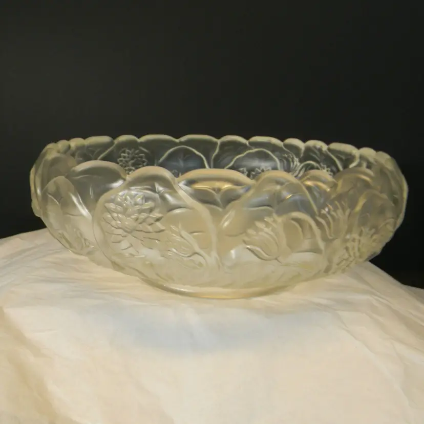 Fenton Satin Frosted Glass Bowl