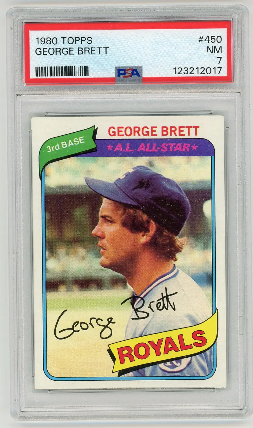 ⚾ GEORGE BRETT | 1980 Topps #450 | PSA 7 NM | A.L. All-Star | Hall of Famer CC430