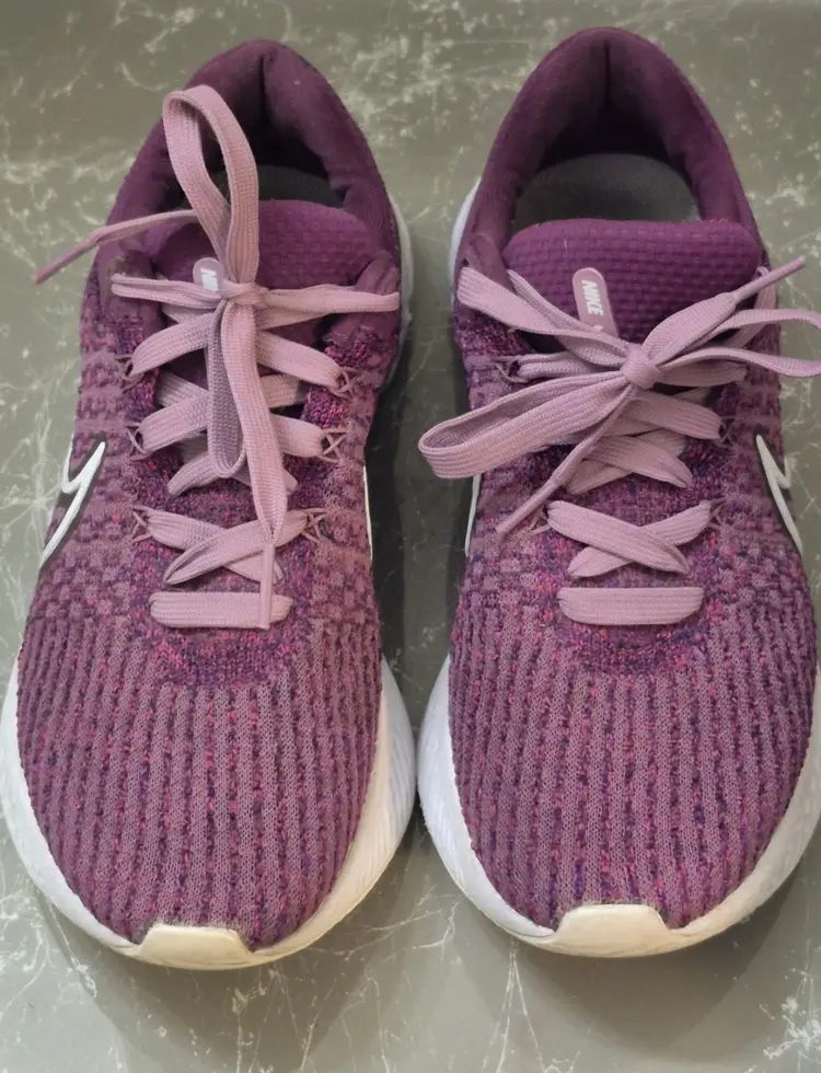Nike Women’s React Fly Knit Purple Sneakers,Size 8