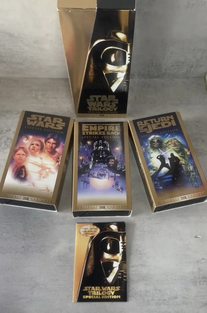 Star Wars Trilogy VHS 1997 Special Edition Gold Box Set