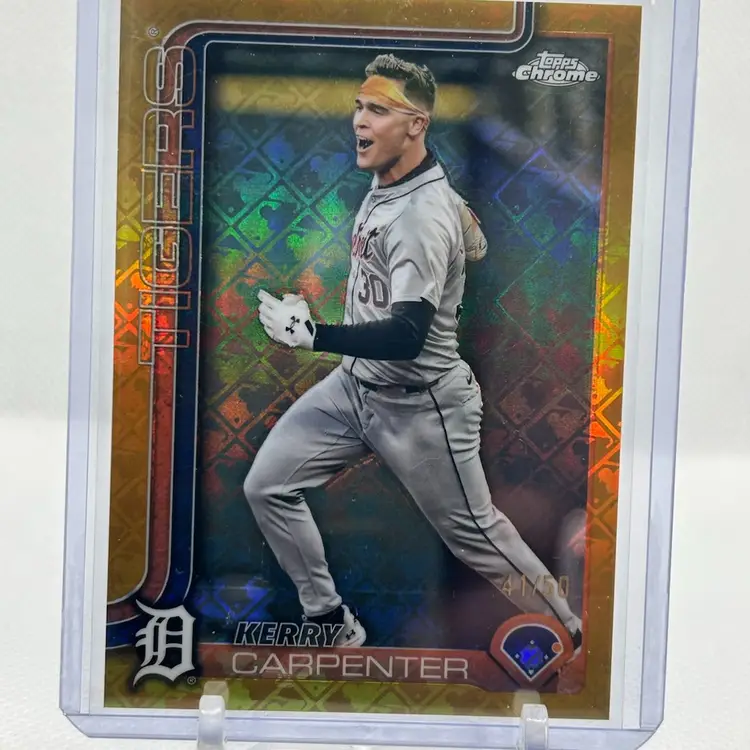 Kerry Carpenter 2025 Logofractor Gold /50 Detroit Tigers