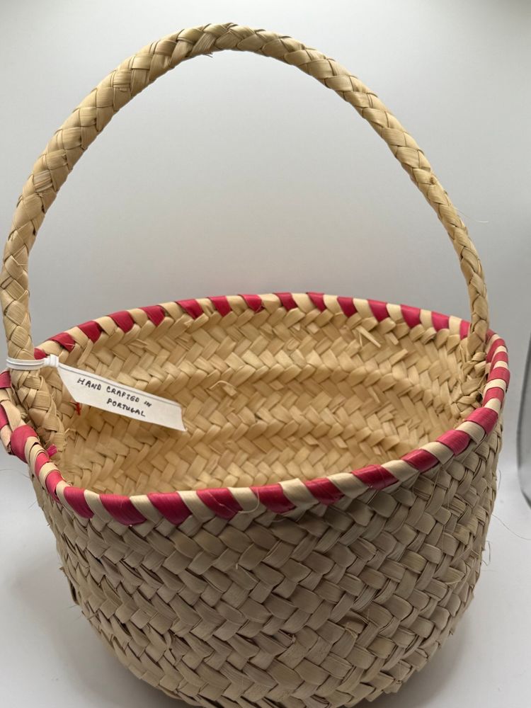 Hand Woven Basket From Portugal 8”x10.5”